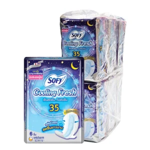 โซฟี คูลลิ่งเฟรช กลางคืน สลิม แบบมีปีก 35 ซม. 6 ชิ้น x 6