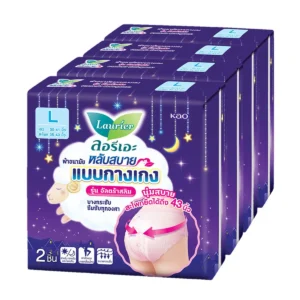 sanitary-pad-0060 ลอรีเอะ ผ้าอนามัยแบบกางเกง รุ่นอัลตร้าสลิม ขนาด L 2 ชิ้น x 4