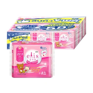 sanitary-pad-0064 เอลิส ผ้าอนามัยแบบมีปีก 22.5 ซม. สําหรับกลางวัน 8 ชิ้น x 12