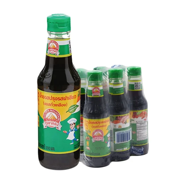sauce-seasoning-0010 ภูเขาทอง ซอสปรุงรส ฝาเขียว 200 มล. x 6