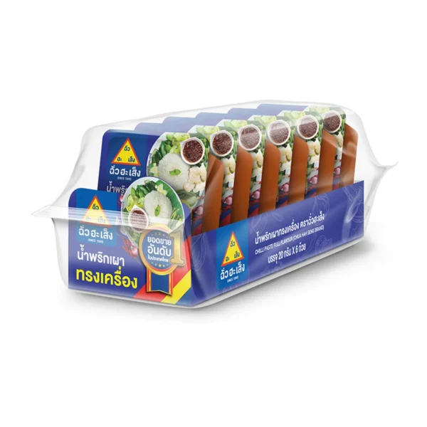sauce-seasoning-0069 ฉั่วฮะเส็ง น้ําพริกเผาทรงเครื่อง 20 ก. x 6