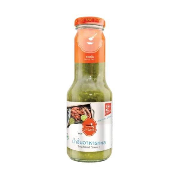 sauce-seasoning-0179 เจ๊เล็ก น้ําจิ้มอาหารทะเล (ซีฟู้ดส์) ขวดแก้ว ขนาด 345 กรัม