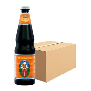 sauce-seasoning-0186 ตราเด็กสมบูรณ์ ซีอิ๊วดําฉลากส้ม 940 ก. x12