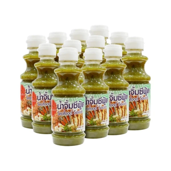 sauce-seasoning-0195 เจ๊เล็ก น้ําจิ้มซีฟู้ด ขวดพลาสติก ขนาด 250 กรัม แพ็ค 12 ขวด