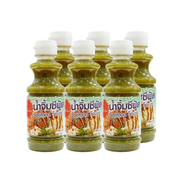 sauce-seasoning-0197 เจ๊เล็ก น้ําจิ้มซีฟู้ด ขวดพลาสติก ขนาด 250 กรัม แพ็ค 6 ขวด