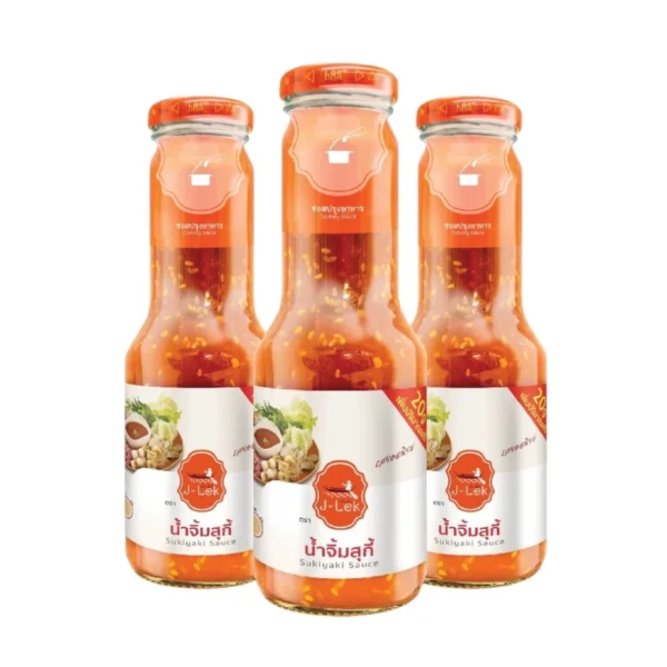 sauce-seasoning-0246 เจ๊เล็ก น้ําจิ้มสุกี้ ขวดแก้ว ขนาด 350 กรัม x 3 ขวด