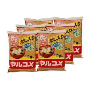 sauce-seasoning-0249 มารุโกเมะ เต้าเจี้ยวบด อิคคิวซัง ดาชิ มิโซะ สูตรถั่วเหลือง ข้าว สารสกัดจากปลาโบนิโตะ และสาหร่ายทะเล (ผลิตในประเทศญี่ปุ่น) ขนาด 1 กิโลกรัม x 6 ถุง