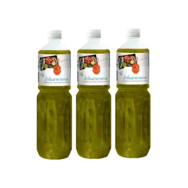 sauce-seasoning-0330 เจ๊เล็ก น้ําจิ้มอาหารทะเล (ขวดพลาสติก) ขนาด 1100 กรัม แพ็ค 3 ขวด