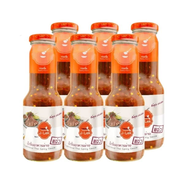 sauce-seasoning-0331 เจ๊เล็ก น้ําจิ้มอาหารย่าง (แจ่ว) ขวดแก้ว ขนาด 360 กรัม แพ็ค 6 ขวด