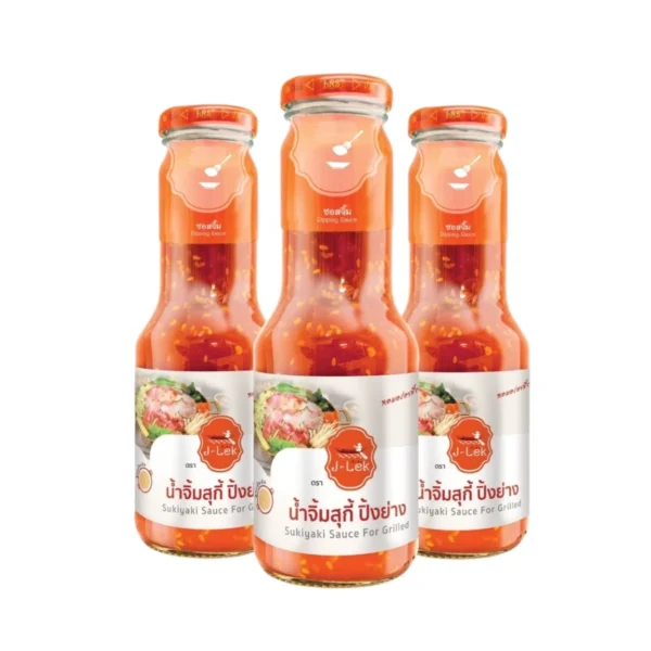 เจ๊เล็ก น้ําจิ้มสุกี้ ปิ้งย่าง ขวดแก้ว ขนาด 350 กรัม x 3 ขวด