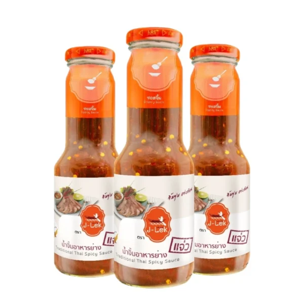 sauce-seasoning-0340 เจ๊เล็ก น้ําจิ้มอาหารย่าง (แจ่ว) ขวดแก้ว ขนาด 360 กรัม x 3 ขวด