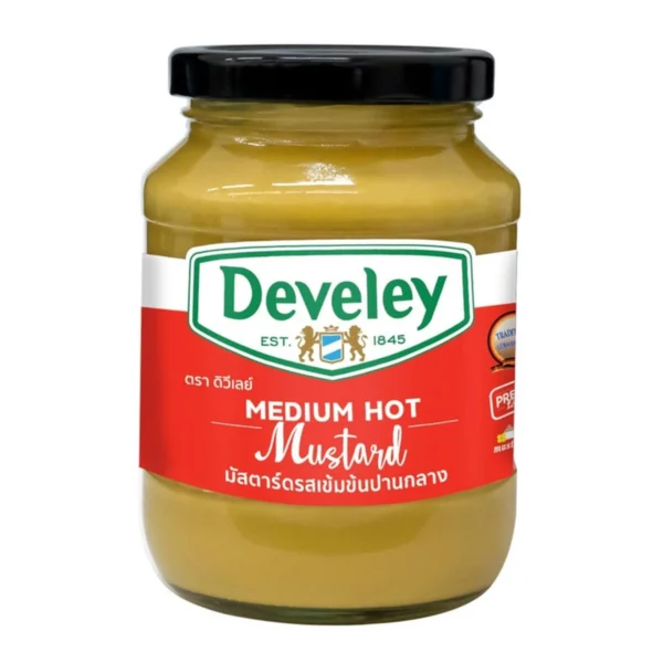 Develey (ดิวีเลย์) Medium Hot Mustard (มัสตาร์ดเผ็ดปานกลาง) ขนาด 350 กรัม