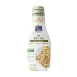 NIZE ซอสไนซ ซอสและน้ําจิ้มคลีน ลดโซเดียม 50% ไม่ใส่ผงชูรส ซอสผัดกระเทียมNZ_242