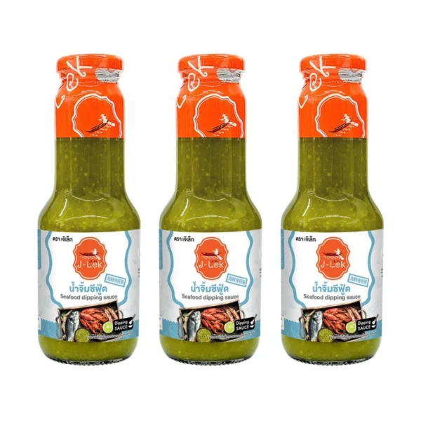sauce-seasoning-0362 J-Lek (เจ๊เล็ก) น้ําจิ้มซีฟู้ด ขนาด 345 กรัม แพ็ค 3 ขวด