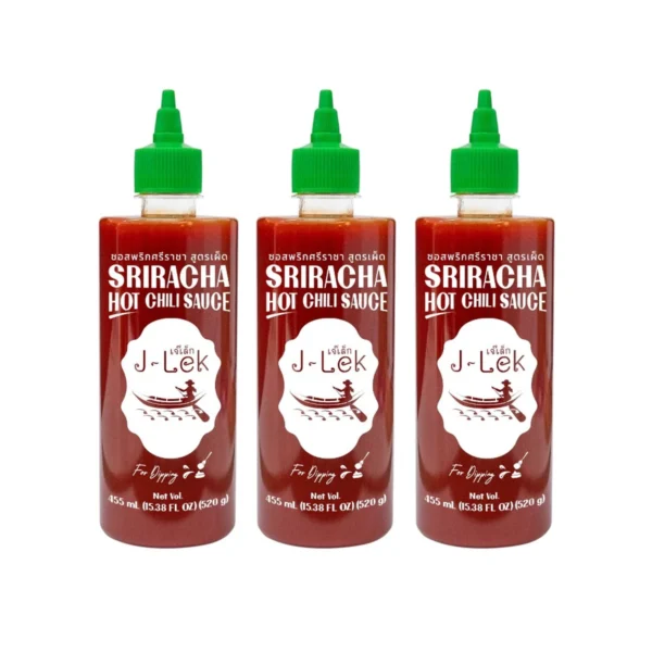 sauce-seasoning-0388 เจ๊เล็ก ซอสพริกศรีราชา สูตรเผ็ด 455 มล. แพ็ค 3 ขวด