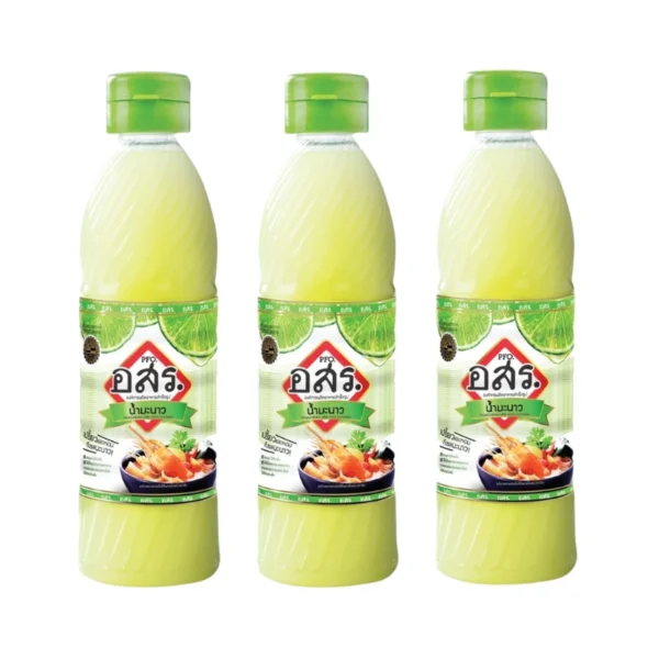 [3 ขวด]อสร. น้ํามะนาว Lime Juice Mix ขนาด 250 มล. รสชาติเปรียบเสมือนน้ํามะนาวแท้