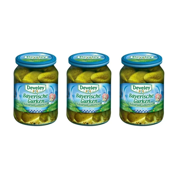 sauce-seasoning-0405 Develey (ดิวีเลย์) Bavarian Gherkins แตงกวาดองใหญ่ ขนาด 670 กรัม แพ็ค 3 ขวด