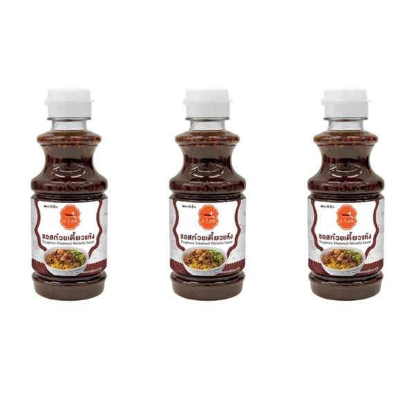 sauce-seasoning-0406 J-Lek (เจ๊เล็ก) ซอสก๋วยเตี๋ยวแห้ง ขนาด 235 กรัม (ขวดพลาสติก) แพ็ค 3 ขวด