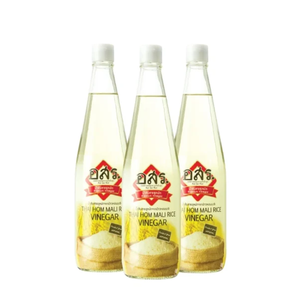 [3 ขวด]อสร. น้ําส้มสายชูหมักข้าวหอมมะลิ 4.2% คีโต ขนาด 700 มล. Thai Hom Mali Rice Vinegar ขนาด 700 มล.