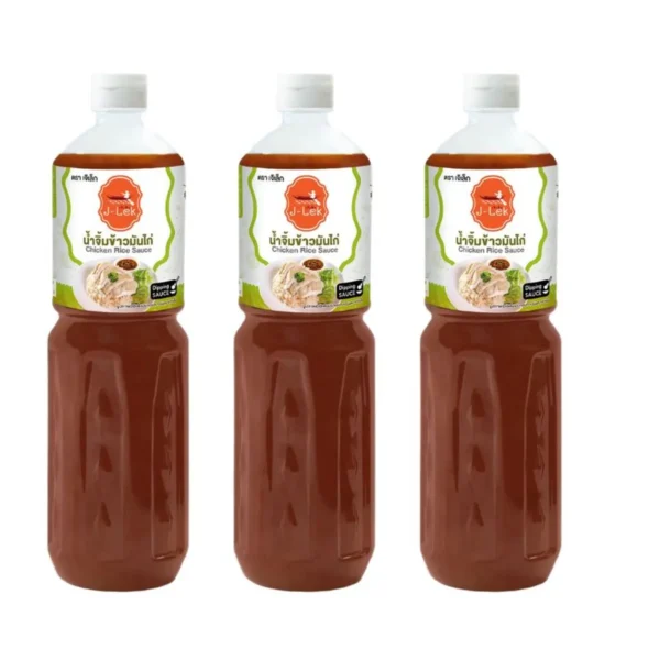 sauce-seasoning-0422 J-Lek (เจ๊เล็ก) น้ําจิ้มข้าวมันไก่ ขนาด 560 กรัม แพ็ค 3 ขวด