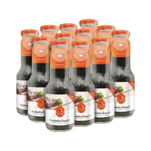 sauce-seasoning-0454 เจ๊เล็ก ซอสพริกไทยดํา ขวดแก้ว ขนาด 350 กรัม แพ็ค 12 ขวด
