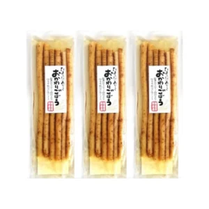 sauce-seasoning-0458 โอบาเนย่า รากโกโบดอง โอคาวาริ โกโบ รสซอสถั่วเหลืองและโบนิโตะ ความยาว 24 เซนติเมตร (ผลิตในประเทศญี่ปุ่น) ขนาด 160 กรัม x 3 ห่อ