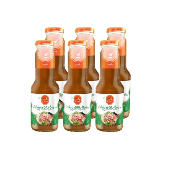 sauce-seasoning-0476 เจ๊เล็ก น้ําจิ้มบาร์บีคิว ปิ้งย่าง ขนาด 340 กรัม แพ็ค 6 ขวด