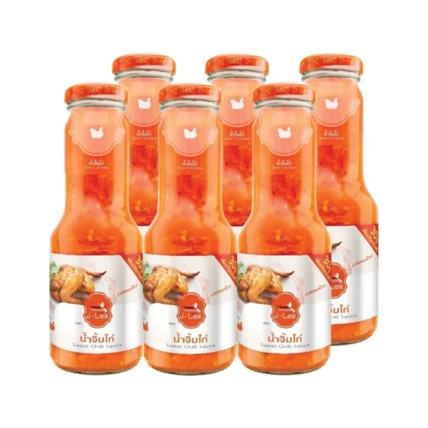 sauce-seasoning-0480 เจ๊เล็ก น้ําจิ้มไก่ ขวดแก้ว ขนาด 390 กรัม แพ็ค 6 ขวด