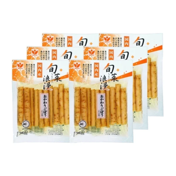 sauce-seasoning-0482 โอบาเนย่า รากโกโบดอง โอบาเนย่า โอคาวาริ โกโบ รสซอสถั่วเหลืองและโบนิโตะ ความยาว 8 เซนติเมตร (ผลิตในประเทศญี่ปุ่น) ขนาด 70 กรัม x 6 ห่อ