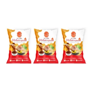 sauce-seasoning-0487 J-Lek (เจ๊เล็ก) น้ําจิ้มปิ้งย่าง สูตรเผ็ด ขนาด 1,000 กรัม แพ็ค 3 ถุง