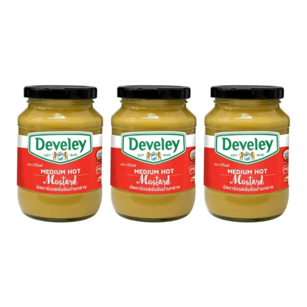 sauce-seasoning-0515 Develey (ดิวีเลย์) Medium Hot Mustard (มัสตาร์ดเผ็ดปานกลาง) ขนาด 350 กรัม แพ็ค 3 ขวด