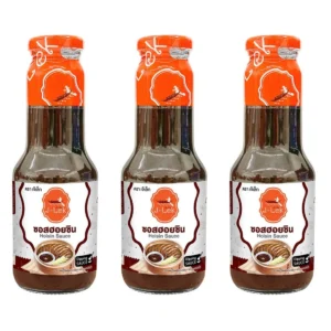 sauce-seasoning-0516 J-Lek (เจ๊เล็ก) ซอสฮอยซิน ขนาด 400 กรัม แพ็ค 3 ขวด