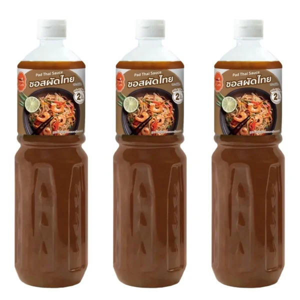 sauce-seasoning-0517 J-Lek (เจ๊เล็ก) ซอสผัดไทย ขนาด 590 กรัม แพ็ค 3 ขวด