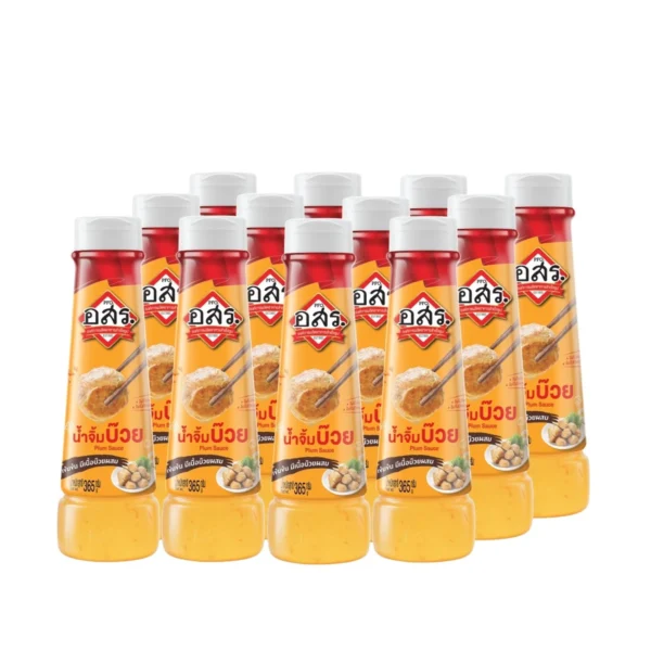 [12 ขวด]อสร. น้ําจิ้มบ๊วย Plum Sauce ขนาด 365 กรัม