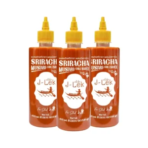 sauce-seasoning-0535 เจ๊เล็ก ซอสพริกศรีราชาผสมมัสตาร์ด ขนาด 510 กรัม แพ็ค 3 ขวด
