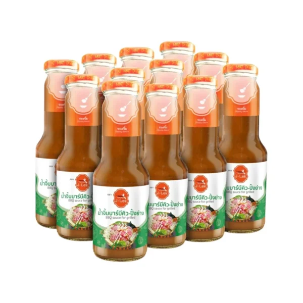 sauce-seasoning-0539 เจ๊เล็ก น้ําจิ้มบาร์บีคิว ปิ้งย่าง ขนาด 340 กรัม แพ็ค 12 ขวด