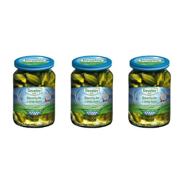 Develey (ดิวีเลย์) Bavarian Cornichons (แตงกวาดองเล็ก) ขนาด 330 กรัม แพ็ค 3 ขวด