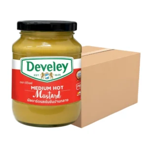 sauce-seasoning-0546 Develey (ดิวีเลย์) Medium Hot Mustard (มัสตาร์ดเผ็ดปานกลาง) ขนาด 350 กรัม แพ็ค 6 ขวด