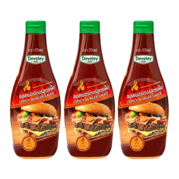 sauce-seasoning-0548 Develey Spicy burger sauce (ซอสเบอร์เกอร์สูตรเผ็ด) ขนาด 370 กรัม แพ็ค 3 ขวด