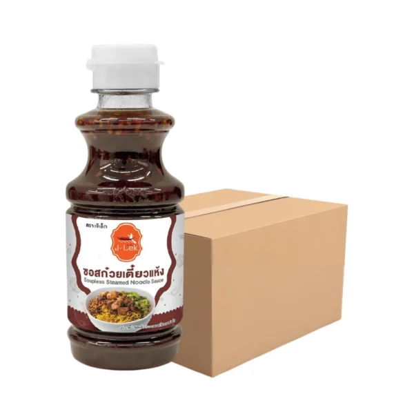 sauce-seasoning-0549 J-Lek (เจ๊เล็ก) ซอสก๋วยเตี๋ยวแห้ง ขนาด 235 กรัม (ขวดพลาสติก) แพ็ค 12 ขวด