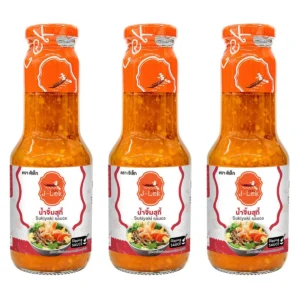 sauce-seasoning-0560 J-Lek (เจ๊เล็ก) น้ําจิ้มสุกี้ (ขวดแก้ว) ขนาด 350 กรัม แพ็ค 3 ขวด