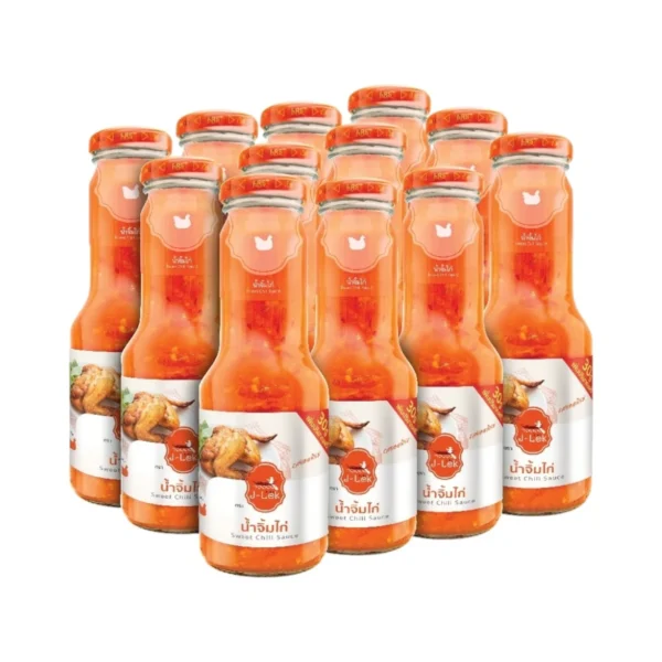 sauce-seasoning-0588 เจ๊เล็ก น้ําจิ้มไก่ ขวดแก้ว ขนาด 390 กรัม แพ็ค 12 ขวด