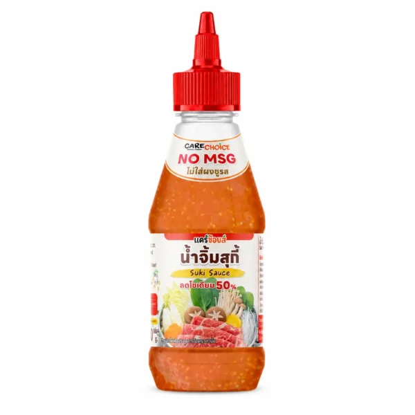 sauce-seasoning-0609 C327 แคร์ช้อยส์ น้ําจิ้มสุกี้ สําหรับผู้ใหญ่ คลีน เข้มข้น กลมกล่อม | ลดโซเดียม 50% 250 กรัม