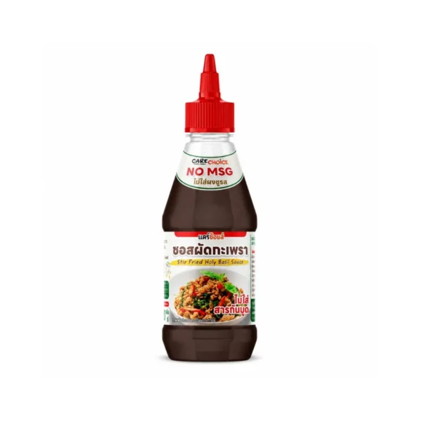 sauce-seasoning-0612 C335 แคร์ช้อยส์ ซอสผัดกะเพรา หอมกะเพราแท้ สูตรลดโซเดียม ไม่ใส่ผงชูรส 280 กรัม
