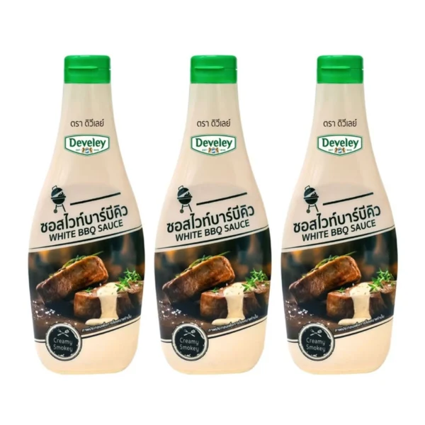 sauce-seasoning-0628 Develey White BBQ sauce (ซอสไวท์บาร์บีคิว) 360 กรัม แพ็ค 3 ขวด