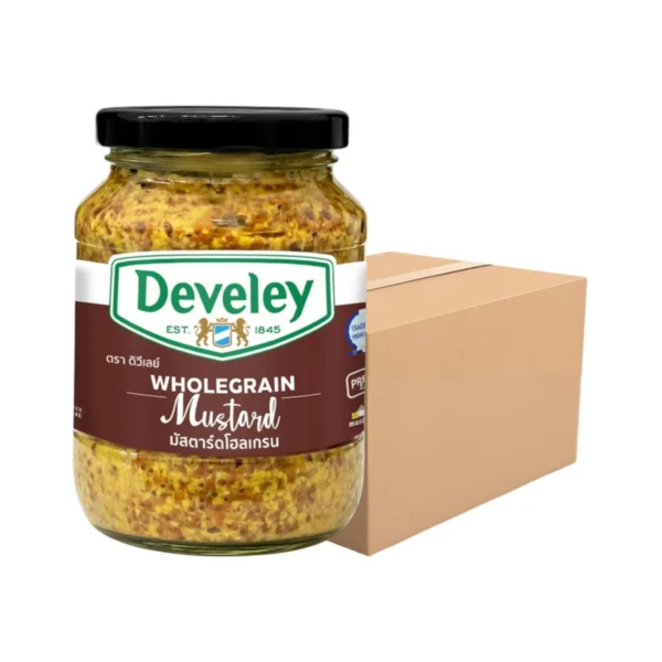 Develey (ดิวีเลย์) Wholegrain Mustard ขนาด 320 กรัม แพ็ค 12 ขวด