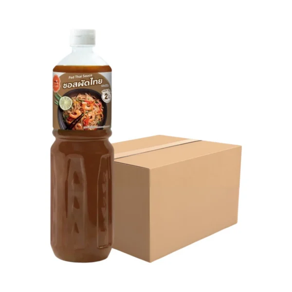 sauce-seasoning-0658 J-Lek (เจ๊เล็ก) ซอสผัดไทย ขนาด 590 กรัม แพ็ค 12 ขวด