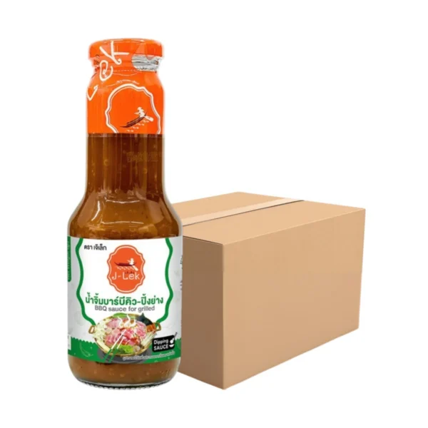 sauce-seasoning-0672 J-Lek (เจ๊เล็ก) น้ําจิ้มบาร์บีคิว ปิ้งย่าง ขนาด 340 กรัม แพ็ค 12 ขวด