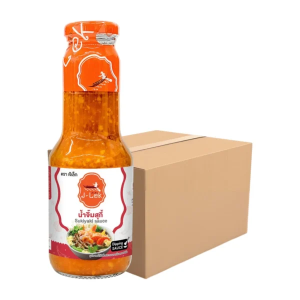J-Lek (เจ๊เล็ก) น้ําจิ้มสุกี้ (ขวดแก้ว) ขนาด 350 กรัม แพ็ค 12 ขวด