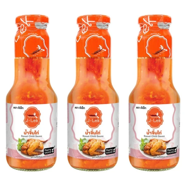J-Lek (เจ๊เล็ก) น้ําจิ้มไก่ ขนาด 390 กรัม แพ็ค 3 ขวด